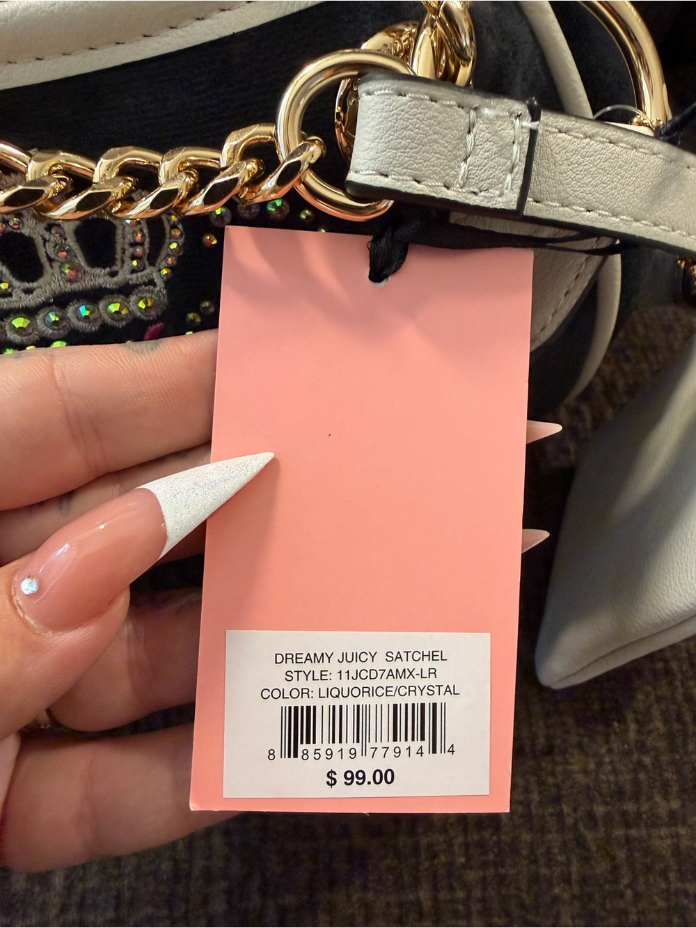 Juicy Couture  EXCLUSIVE-RARE Logo Hardware Detachable Strap /Crossbody 🆕 - Picture 12 of 14